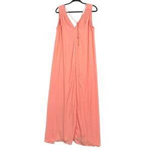 Akira Chicago Black Label Casual Sundress Womens Size L Peach Pink Sleeveless